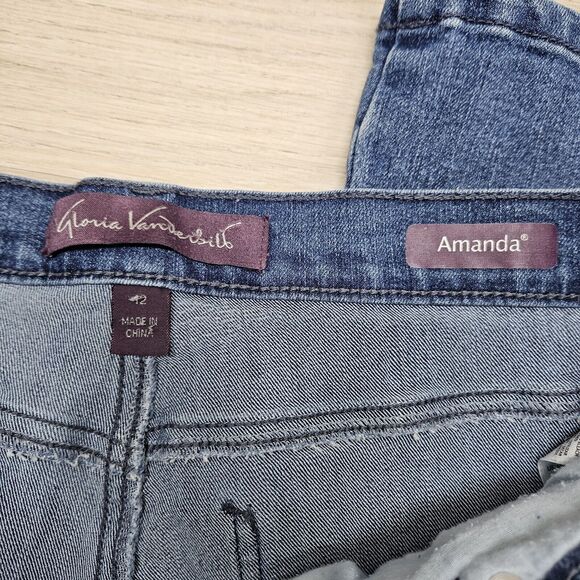 Gloria Vanderbilt Womens Blue Amanda Straight Leg Jeans Size 12 - Picture 4 of 8